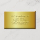 素晴らし金ゴールドブリックルッカスタムクスエンボス文字 名刺 (裏面)