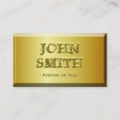 素晴らし金ゴールドブリックルッカスタムクスエンボス文字 名刺 (正面)