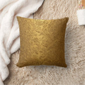素晴らし金ゴールドヴィンテージビクトリアンスクエア クッション (ブランケット)
