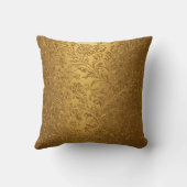 素晴らし金ゴールドヴィンテージビクトリアンスクエア クッション (裏面)