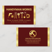 素晴らし金ゴールド付き手ストライプ利 名刺 (正面/裏面)