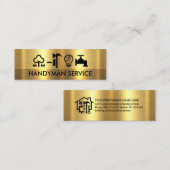 素晴らし金ゴールド層手利道具 スキニー名刺 (正面/裏面)