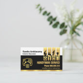 素晴らし金ゴールド建築ツールタブ 名刺 (スタンド正面)