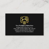 素晴らし金ゴールド建築ツールタブ 名刺 (裏面)