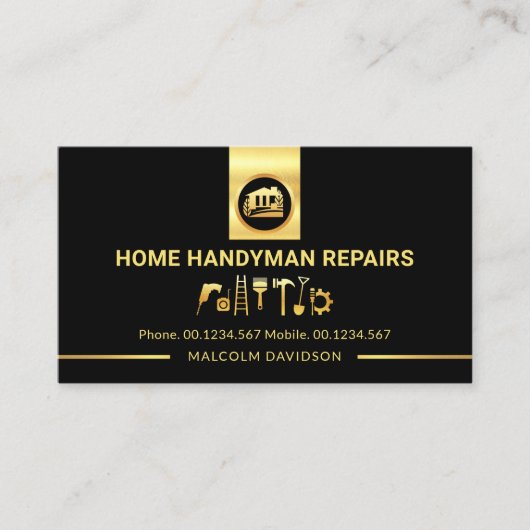 素晴らし金ゴールド手利師ツールのタブ行 名刺 (正面)