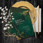 素晴らし金ゴールド抽象芸術結婚のV1 Emerald ID867をライン