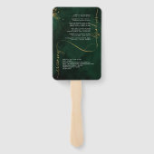 素晴らし金ゴールド抽象芸術結婚のV1 Emerald ID867をライン ハンドファン (裏面)