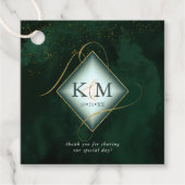 素晴らし金ゴールド抽象芸術結婚のV2 Emerald ID867を行う フェイバータグ (正面)