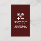 素晴らし金ゴールド番号簿記 名刺 (裏面)