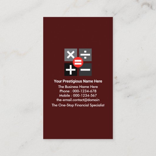 素晴らし金ゴールド番号簿記 名刺 (裏面)