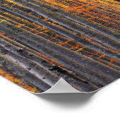 素晴らし金ゴールド秋の森 ポスター (角)