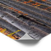 素晴らし金ゴールド秋の森 ポスター (角)