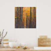 素晴らし金ゴールド秋の森 ポスター (キッチン)