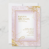 素晴らし金ゴールド線抽象芸術結婚のV2 Mauve ID867 (正面)