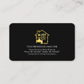 素晴らし金ゴールド線配管暖房 名刺 (裏面)