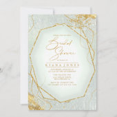 素晴らし金ゴールド行抽象芸術ブライダルシャワーSage ID867 (正面)