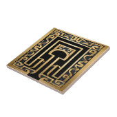 素晴らし金ゴールド黒青スタイリッシュギリシャ瓦 タイル (側面)