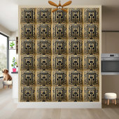 素晴らし金ゴールド黒青スタイリッシュギリシャ瓦 タイル