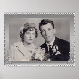 素晴らし銀フ縁どレームカスタム写真ポスター ポスター