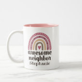 素晴らし隣パーソナライズされた人 ツートーンマグカップ (左)