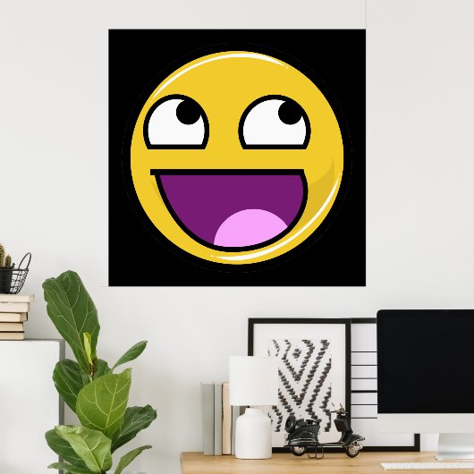 素晴らし顔インターネットミーム ポスター (ホームオフィス)