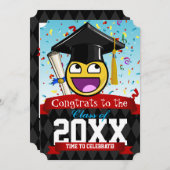 素晴らし顔我々の大学院お気に入りの招待状 招待状 (正面/裏面)