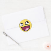 素晴らし顔範囲f7u12おもしろいミーム ラウンドシール (封筒)