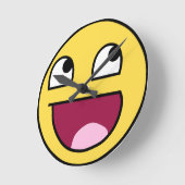 素晴らし顔 ラウンド壁時計 (傾斜)