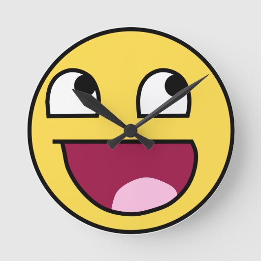 素晴らし顔 ラウンド壁時計 (正面)