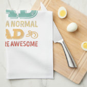 素晴らし飛んでいるパパ父の日のギフトおもしろい品 キッチンタオル (四つ折り)