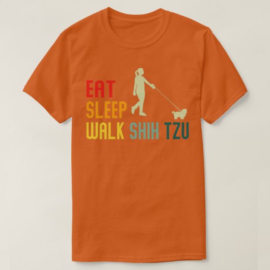 素晴らし食べスリープシーズー(犬)Tzu Tシャツ (デザイン正面)