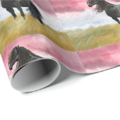 素晴らし馬の水彩 ラッピングペーパー (ロールコーナー)