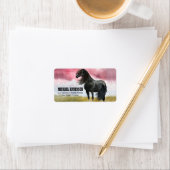 素晴らし馬の水彩 ラベル (インサイチュ)