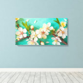 素晴らし鮮やかさくらんぼ キャンバスプリント (インサイチュ (ウッドフロア))