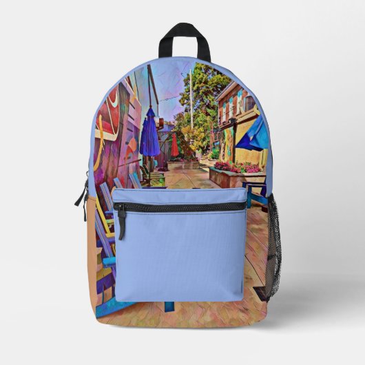 素晴らし鮮やかalleywayPrintカットソーバッグ プリントバックパック (正面)