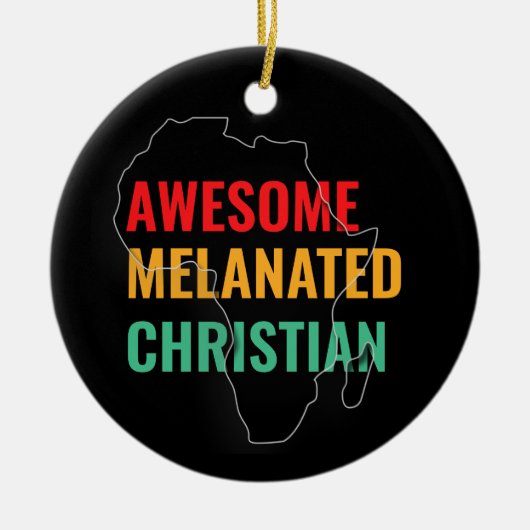 素晴らし黒化したキリスト教徒 セラミックオーナメント (正面)