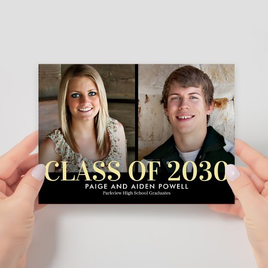 素晴らし1年編集可能カラー卒業招待状 案内状