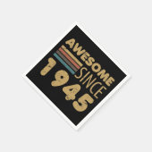 素晴らし1945年80誕生日以来 スタンダードカクテルナプキン (角)