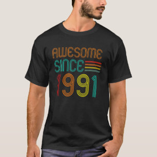 素晴らし1991年～30年の誕生日レトロ Tシャツ