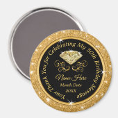 素晴らし50パーソナライズされた誕生日お土産 マグネット (正面/裏面)