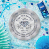 素晴らし75パーソナライズされた番目の誕生日プレート ペーパープレート (パーティー)