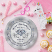 素晴らし75パーソナライズされた番目の誕生日プレート ペーパープレート (パーティー)