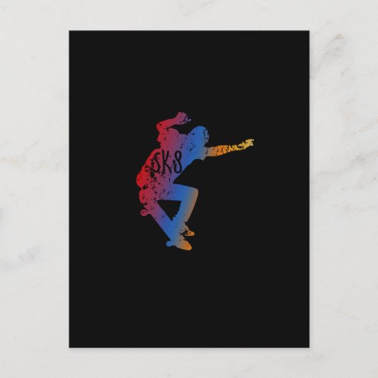 素晴らし&クールスケートで滑るとスケートボード ポストカード (正面)