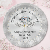 素晴らし，ダイヤモンド紙プレートパーソナライズされた, ペーパープレート