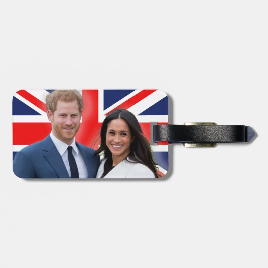 素晴らし!プリンスハリーとメガンマルクル ラゲッジタグ (裏面横)