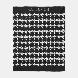 素晴らし, ミニマル,白黒のチェーンパターン フリースブランケット