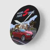 素晴らし ラウンド壁時計 (傾斜)