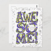 「素晴らし」 レタリング ポストカード (正面/裏面)