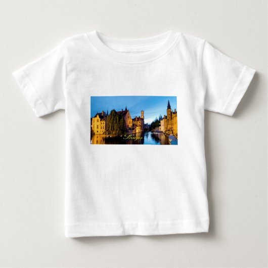 素晴らし!中世のブリュージュ – プロ写真 ベビーTシャツ (正面)