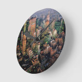 素晴らし!米国ニューヨーク ラウンド壁時計 (傾斜)